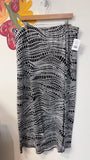 New York & Co Black Print Skirt, XL