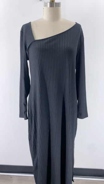 New A New Day Black Rib Knit Dress, XL