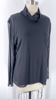 INC Black Mesh Top, XL
