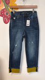 INC Straight Leg 26" Inseam Cuffed Jeans, 2