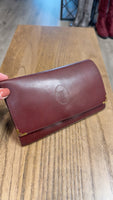 Cartier Burgundy Leather Wallet, 7.5"x4.5"