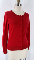 Talbots Red Cardigan, XS