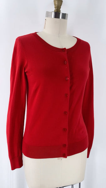 Talbots Red Cardigan, XS