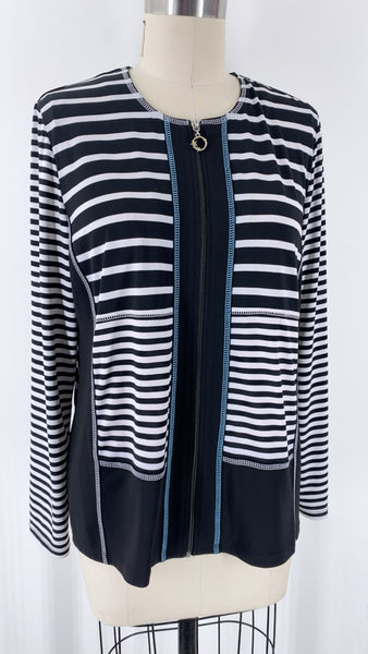 TanJay Black Stripe Jacket, M