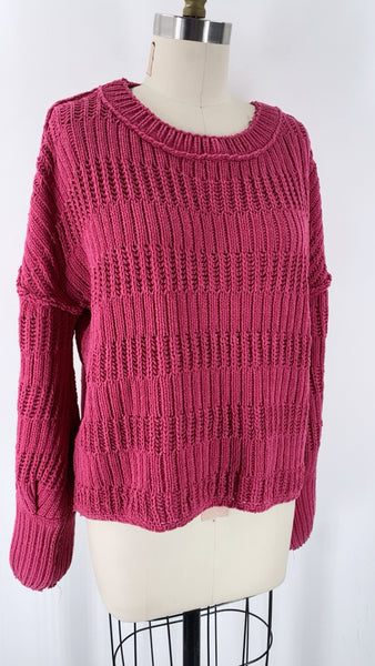 Altar'd State Pink Chenille Sweater, M