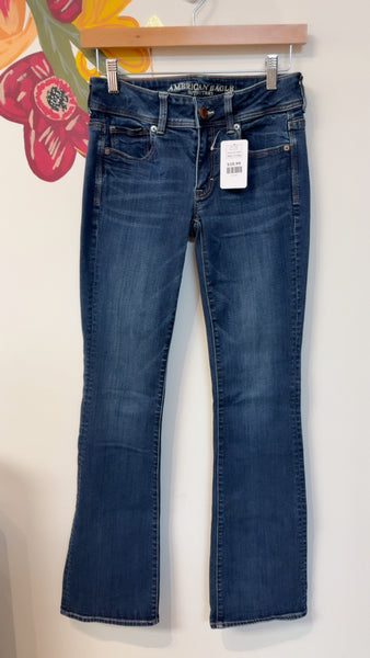American Eagle Kick Boot Jeans, 2 Long