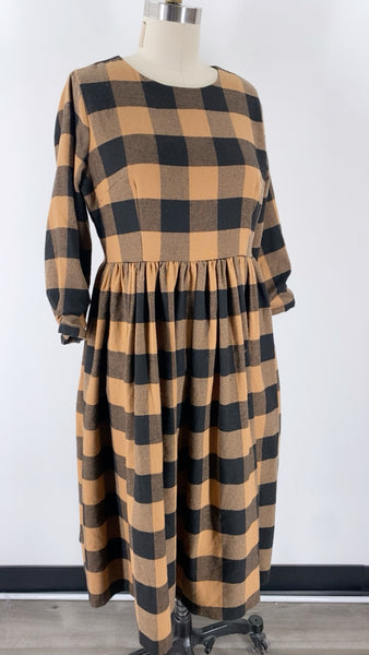 Dainty Jewells Brown/Black Dress, L