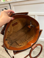 Patricia Nash Brown Crossbody Bag, 16"x10.5"