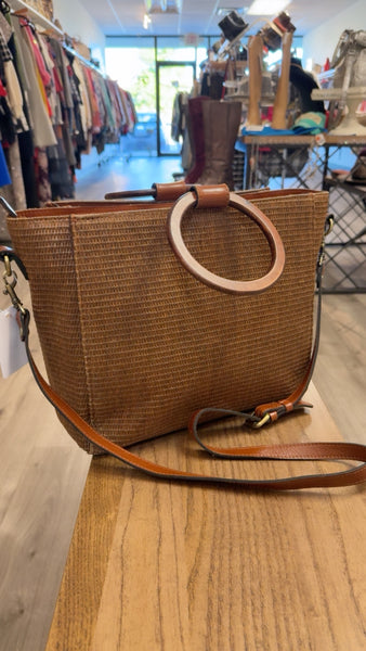 Patricia Nash Brown Crossbody Bag, 16"x10.5"