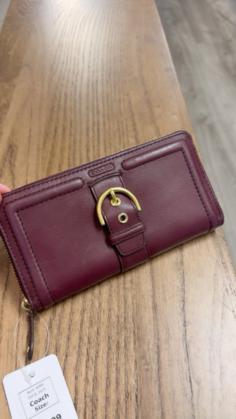 Coach Burgundy Wallet