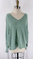 American Eagle Green Oversized Sweatshirt, S