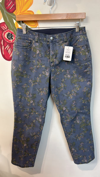 Christopher & Banks Print Jeans, 4 Petite