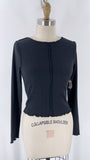 New Aerie Black Rib Knit Top, S