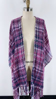 Woolrich Purple Plaid Cardigan, One Size