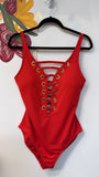 Bleu Rod Beattie Red One Piece Swimsuit, 12