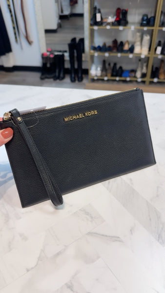 Michael Kors Black Wristlet, 9.5"x5.5"