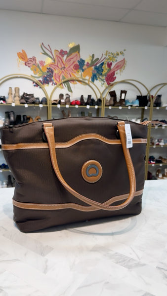 Delsey Paris Brown Weekender Bag, 18"x12"