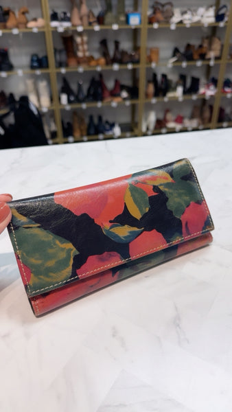 Patricia Nash Black Floral Wallet