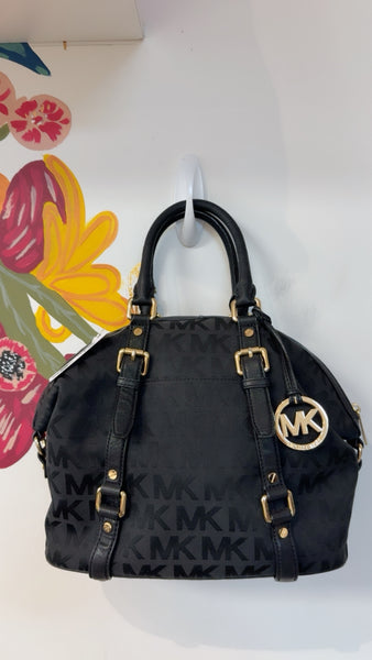 Michael Kors Black Handbag, 10"x13" (no crossbody strap)