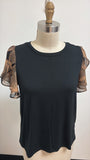 New Beacon Apparel Black Stitch Fix Fayez Tulip Sleeve Top, M
