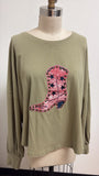 Easel Green Top, M