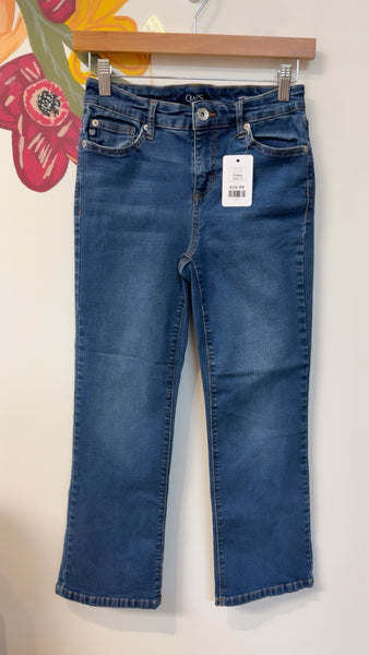Chaps Mid Rise Crop Kick Jeans, 4