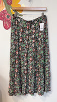 Boden Black Print Pocket Skirt, 8