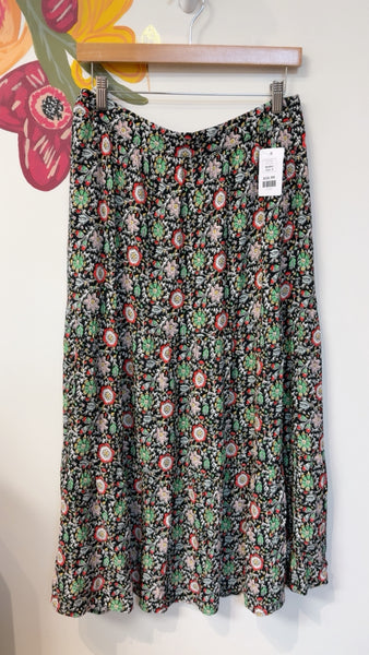 Boden Black Print Pocket Skirt, 8
