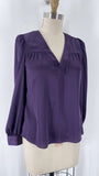 New White House Black Market Purple Satin Top, XS