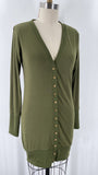 Merokeety Green Snap Front Cardigan, S
