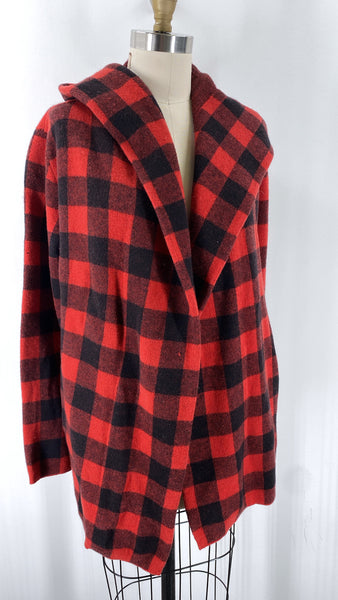 Field & Flower Red/Black Cardigan, S