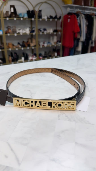 New Michael Kors Black Belt, M
