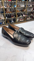 Karl Lagerfeld Black Leather Loafers, 7.5