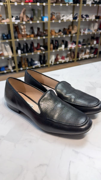 Karl Lagerfeld Black Leather Loafers, 7.5