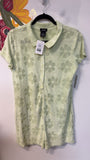 New Justify Green Embossed Terry Romper, XL