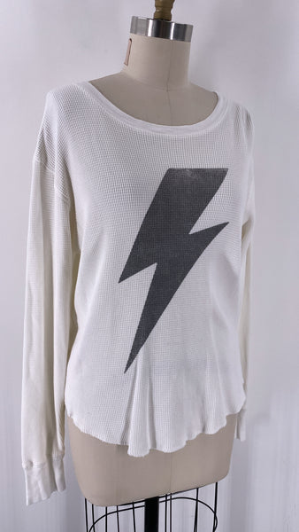 Let Luv Waffle Knit Top, M