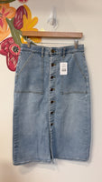 Draper James Denim Button Front Skirt, 10