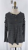 Liam & Co Black Stripe Top, M