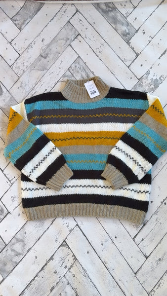 Stripe Sweater, XXL