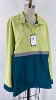 New Reel Life Sunny Lime Grid Fleece Pullover, XL(men’s)