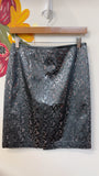 Alex Max Gray Sequin Skirt, 4 Petite