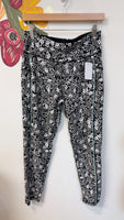 DKNY Black Print Pocket Leggings, L