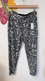 DKNY Black Print Pocket Leggings, L