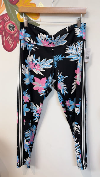 DKNY Black Print Leggings, L