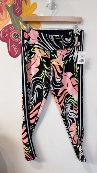 DKNY Black Print Leggings, XL