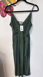 Kaileigh Green 21" Inseam Jumpsuit, M