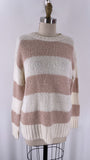 American Eagle White/Pink Sweater, S