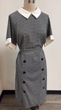 New Shelby & Palmer Black Houndstooth Dress, 16W