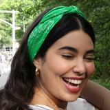 New Tata Harper Green Beauty Bandana, 26"x26"