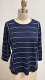 New Chico's Blue Easy Dot Sweater, M